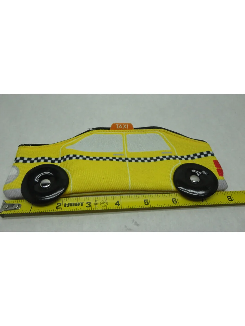 PAPYRUS Small Zip Makeup cosmetic Pencil Pouch City Fare Yellow Taxi